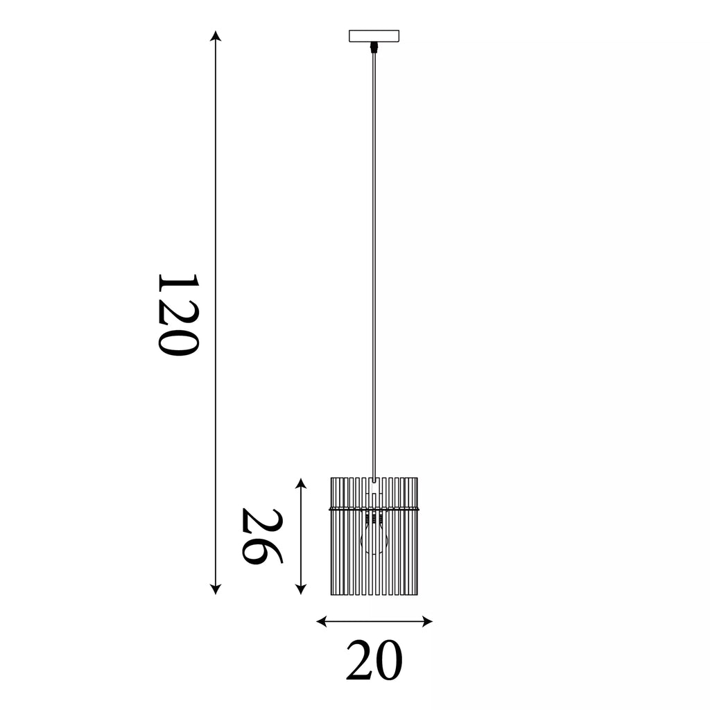 Swizzle Ceiling Pendant Light In Matt Black Finsih With Smoked Rods 20cm 55620SM