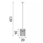 Swizzle Ceiling Pendant Light In Matt Black Finsih With Smoked Rods 20cm 55620SM