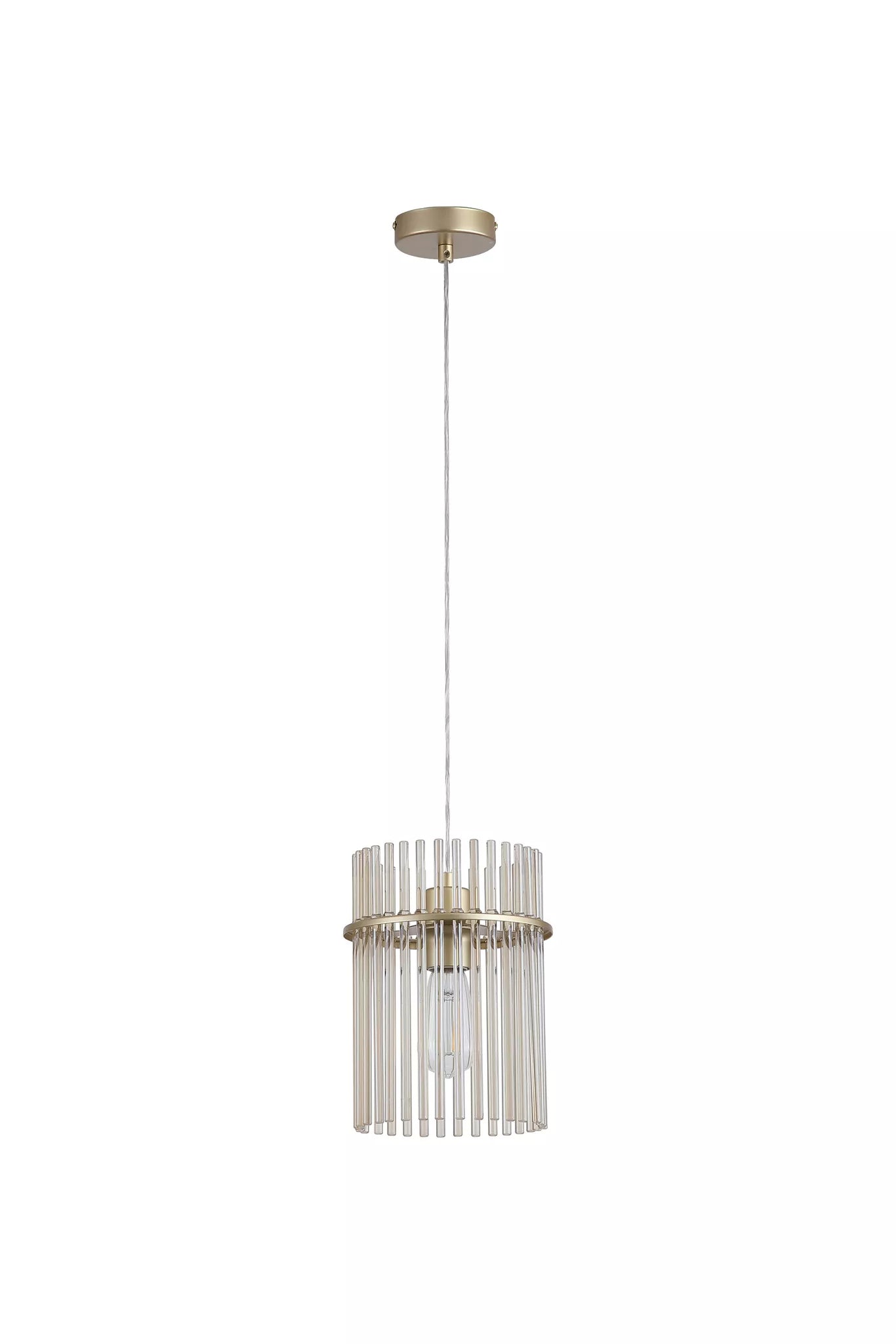 Swizzle Ceiling Pendant Light In Gold Finish With Champagne Rods 20cm 55620CP