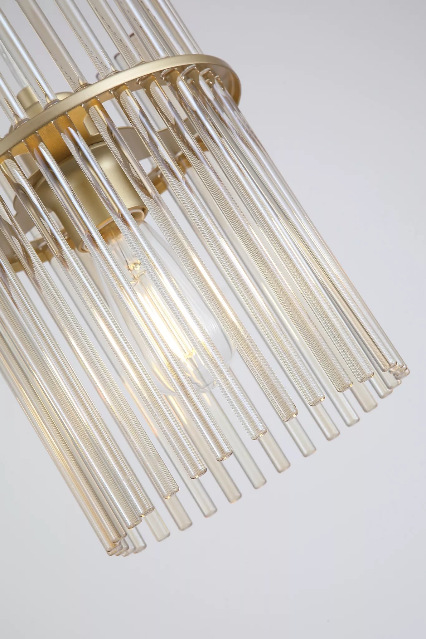 Swizzle Ceiling Pendant Light In Gold Finish With Champagne Rods 20cm 55620CP