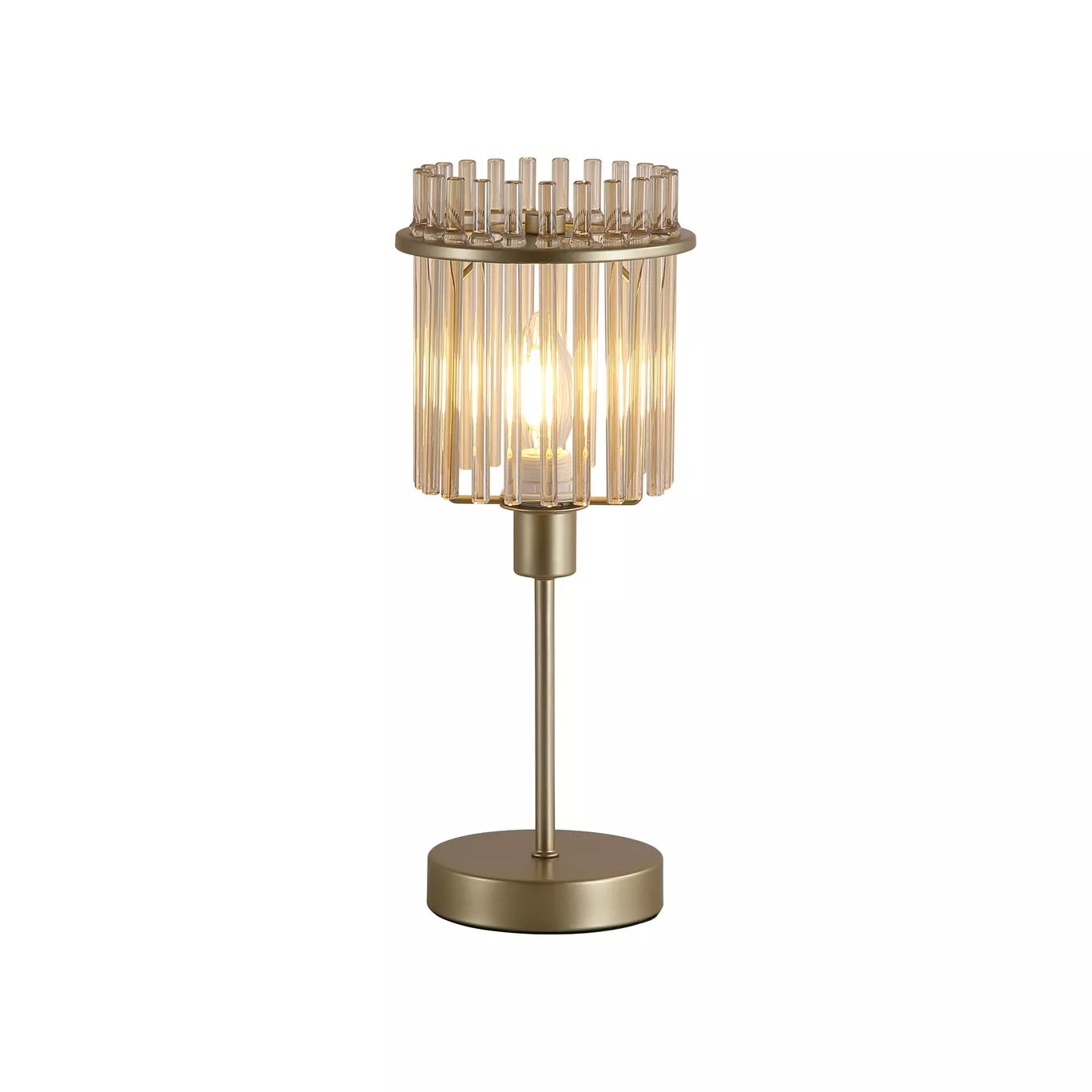 Swizzle Table Lamp In Gold Finish With Champagne Rods 55622CP
