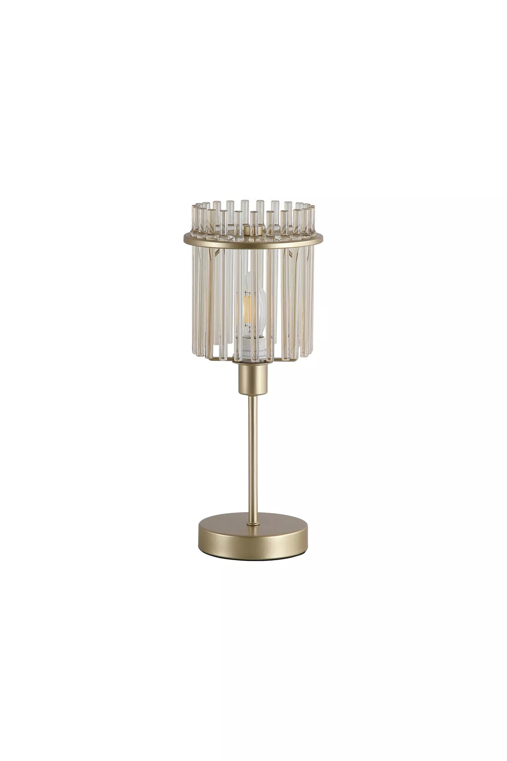 Swizzle Table Lamp In Gold Finish With Champagne Rods 55622CP