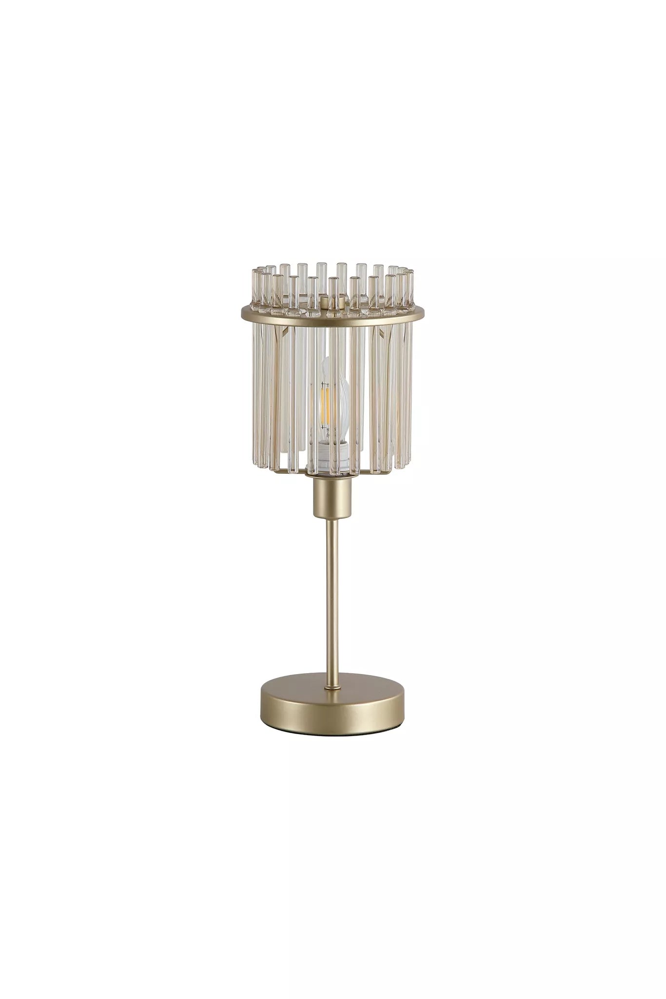 Swizzle Table Lamp In Gold Finish With Champagne Rods 55622CP