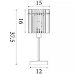 Swizzle Table Lamp In Gold Finish With Champagne Rods 55622CP