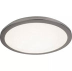 Bathroom Flush Ceiling Light In Chrome Finish With Sanded Glass 300mm