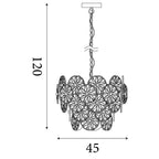 Wagon Wheel 5 Light Ceiling Pendant Light In Bronze Finish With Amber Glass 88210-5BZ