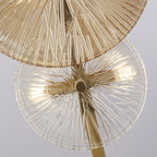 Wagon Wheel 6 Light Floor Lamp In Bronze Finish With Amber Glass 88212-6BZ