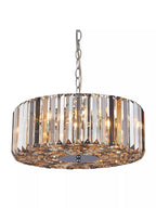 Chapeau 5 Light Ceiling Pendant or Semi Flush Ceiling Light In Chrome With mixed Glass 82101-5CC