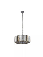 Chapeau 5 Light Ceiling Pendant or Semi Flush Ceiling Light In Chrome With mixed Glass 82101-5CC