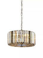 Chapeau 3 Light Ceiling Pendant or Semi Flush Ceiling Light In Chrome With mixed Glass 82101-3CC