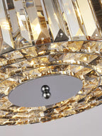Chapeau 3 Light Ceiling Pendant or Semi Flush Ceiling Light In Chrome With mixed Glass 82101-3CC