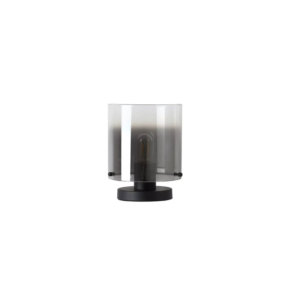 Sweden Table Lamp In Matt Black Finish With Smoked Ombre Glass 88913-1BK
