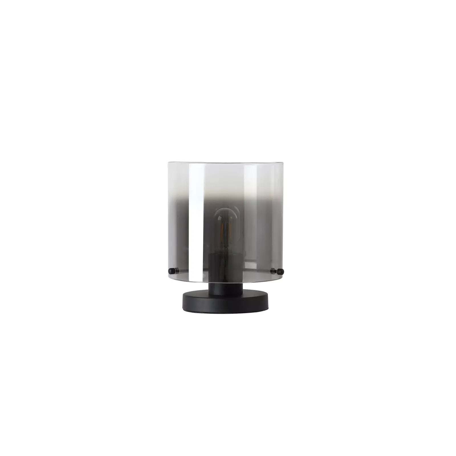 Sweden Table Lamp In Matt Black Finish With Smoked Ombre Glass 88913-1BK