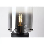 Sweden Table Lamp In Matt Black Finish With Smoked Ombre Glass 88913-1BK