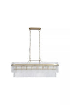 Lara 8 Light Oval Ceiling Pendant Light in Gold Finish With Clear Glass Rods 11400-8GO