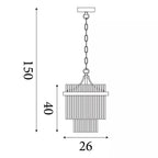 Lara Ceiling Pendant Light in Gold Finish With Clear Glass Rods 11200-1GO