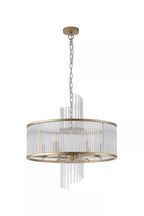 Lara 6 Light Ceiling Pendant Light in Gold Finish With Clear Glass Rods 11600-6GO