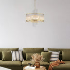 Lara 6 Light Ceiling Pendant Light in Gold Finish With Clear Glass Rods 11600-6GO