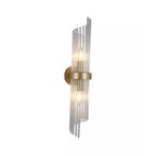 Lara 2 Light Wall Light in Gold Finish With Clear Glass Rods 11500-2GO