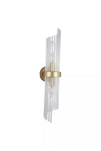 Lara 2 Light Wall Light in Gold Finish With Clear Glass Rods 11500-2GO