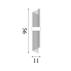 Lara 2 Light Wall Light in Gold Finish With Clear Glass Rods 11500-2GO