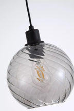 Radiance Ceiling Pendant Light In Black Finish With Smoked Glass 44520SM