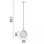 Radiance Ceiling Pendant Light In Black Finish With Smoked Glass 44520SM