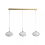 Confetti LED Bar Ceiling Pendant Light In Gold Finish With Confetti Glass 80823-3GO