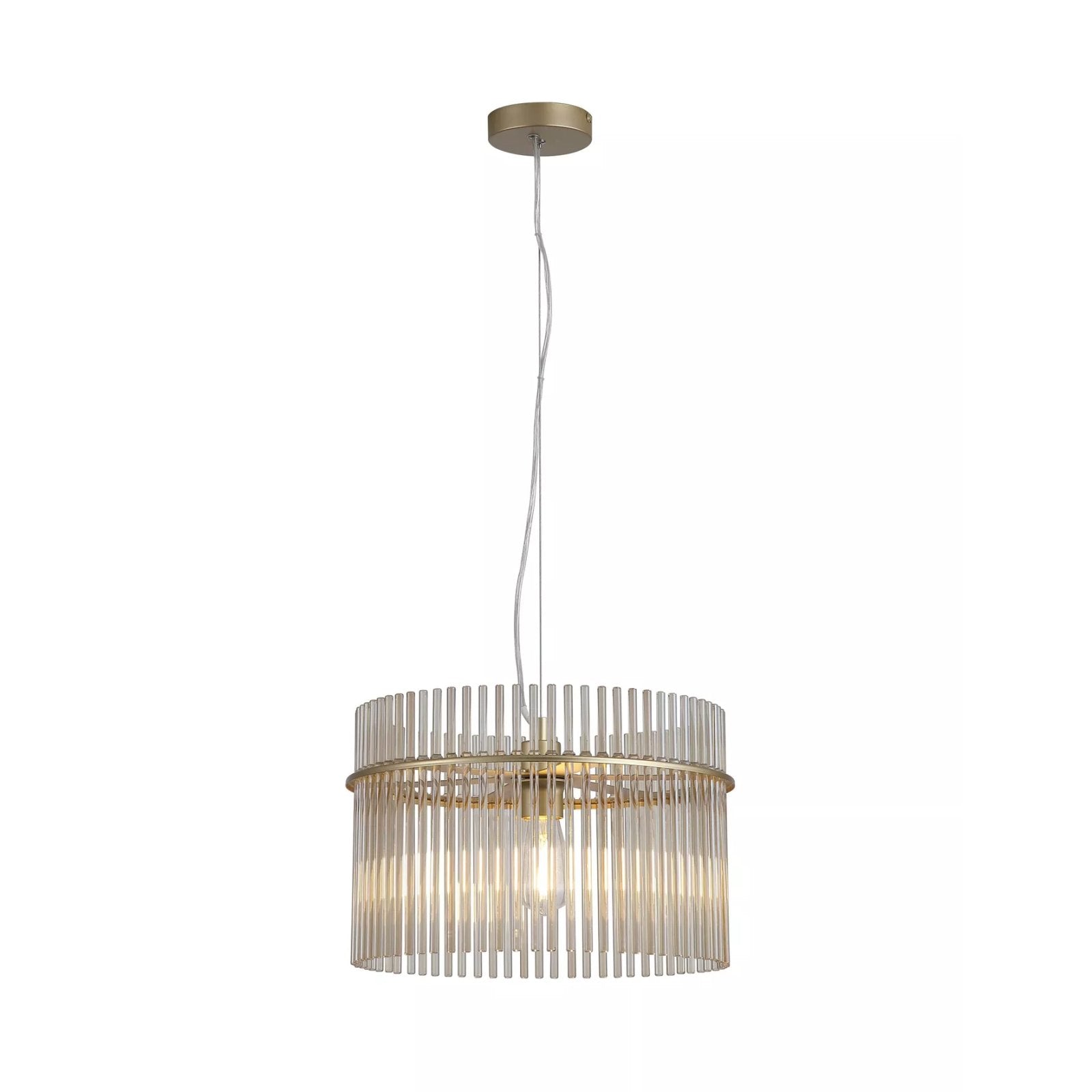 Swizzle Ceiling Pendant Light In Gold Finish With Champagne Rods 40cm 55621CP
