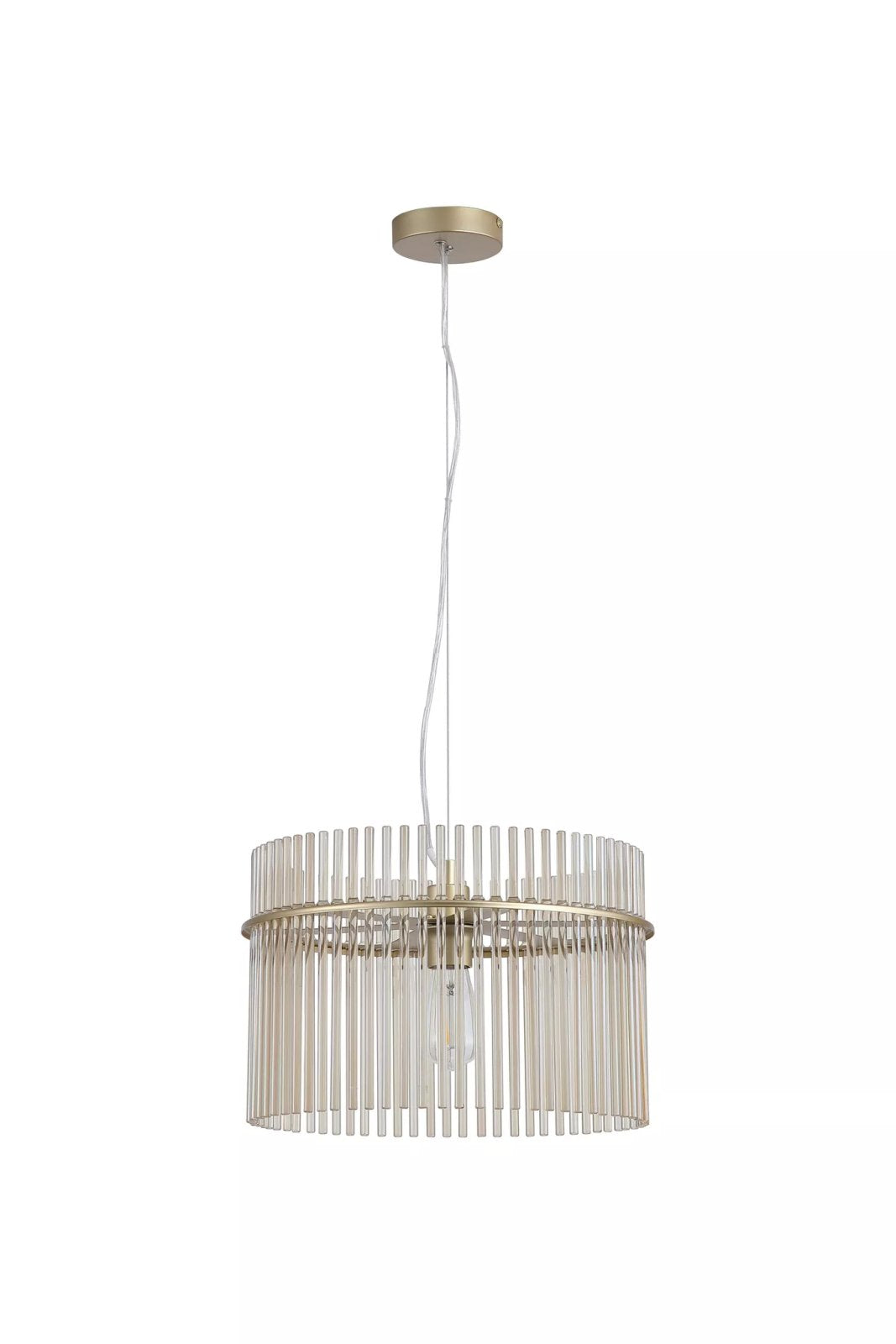 Swizzle Ceiling Pendant Light In Gold Finish With Champagne Rods 40cm 55621CP