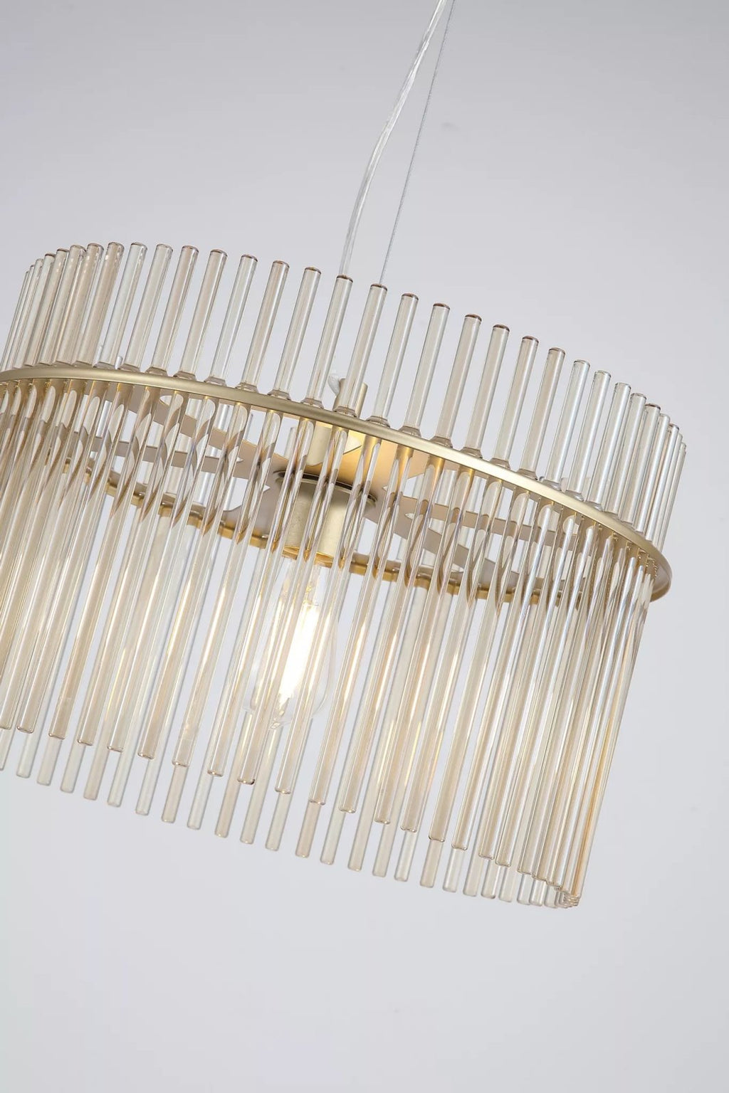 Swizzle Ceiling Pendant Light In Gold Finish With Champagne Rods 40cm 55621CP