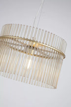 Swizzle Ceiling Pendant Light In Gold Finish With Champagne Rods 40cm 55621CP