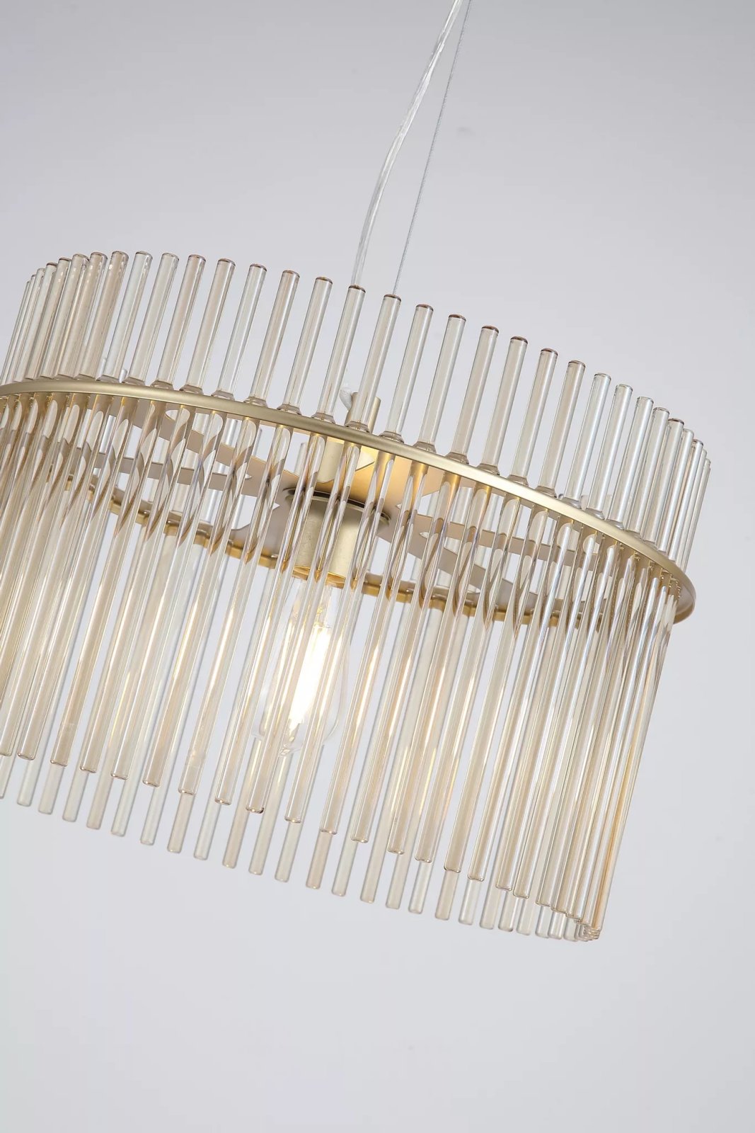 Swizzle Ceiling Pendant Light In Gold Finish With Champagne Rods 40cm 55621CP