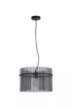 Swizzle Ceiling Pendant Light In Matt Black Finsih With Smoked Rods 40cm 55621SM