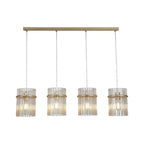 Swizzle 4 Light Bar Ceiling Pendant Light In Gold Finish With Champagne Rods 55620-4CP