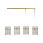 Swizzle 4 Light Bar Ceiling Pendant Light In Gold Finish With Champagne Rods 55620-4CP