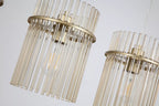 Swizzle 4 Light Bar Ceiling Pendant Light In Gold Finish With Champagne Rods 55620-4CP