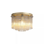 Swizzle 5 Light Flush Ceiling Light In Gold Finish With Champagne Rods 55620-320CP