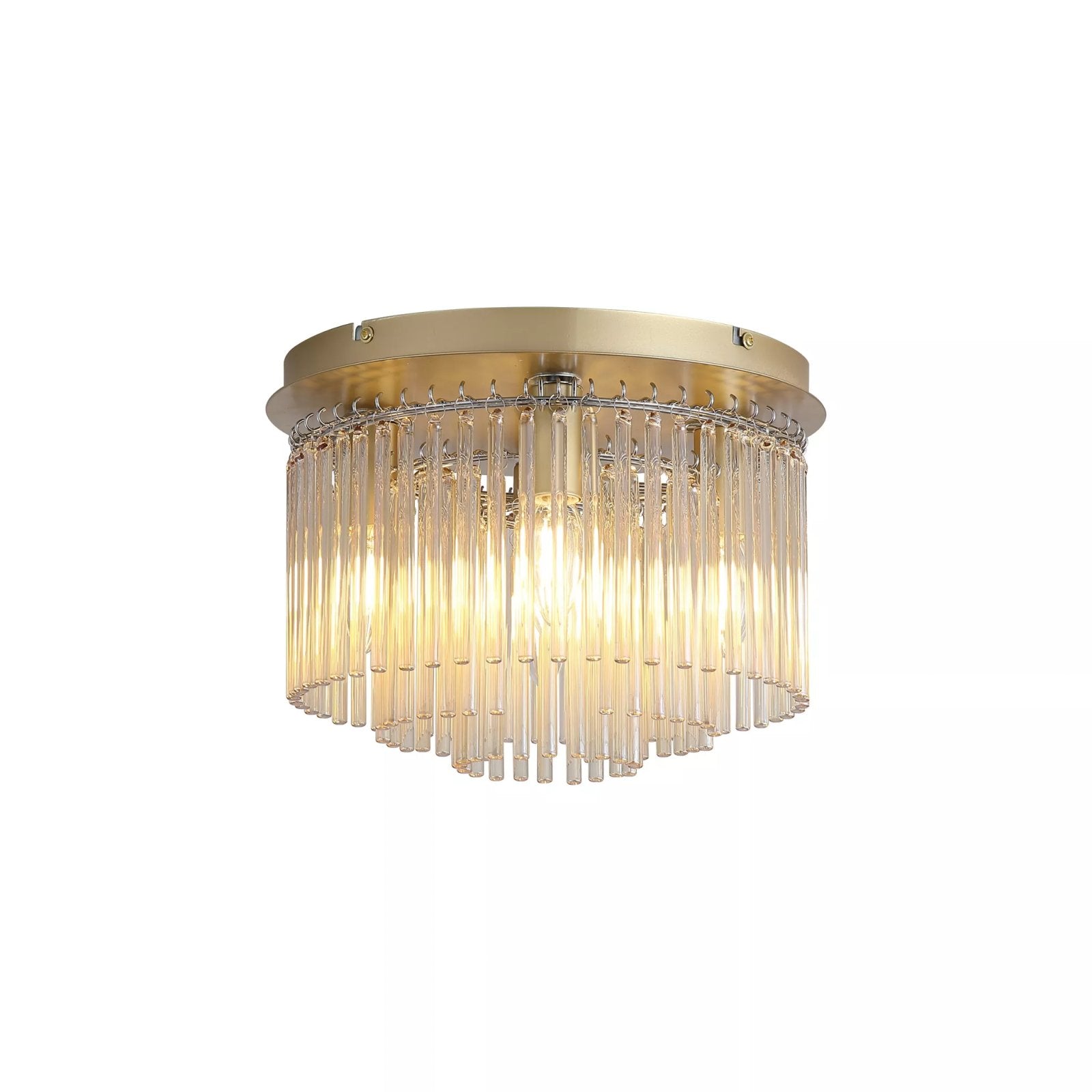 Swizzle 5 Light Flush Ceiling Light In Gold Finish With Champagne Rods 55620-320CP