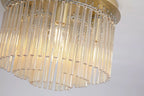 Swizzle 5 Light Flush Ceiling Light In Gold Finish With Champagne Rods 55620-320CP
