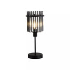 Swizzle Table Lamp In Matt Black Finsih With Smoked Rods 55622SM