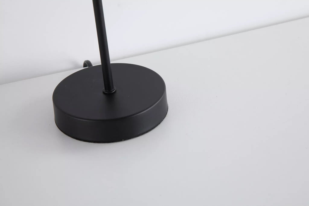 Swizzle Table Lamp In Matt Black Finsih With Smoked Rods 55622SM