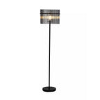 Swizzle Floor Lamp In Matt Black Finsih With Smoked Rods 55626SM