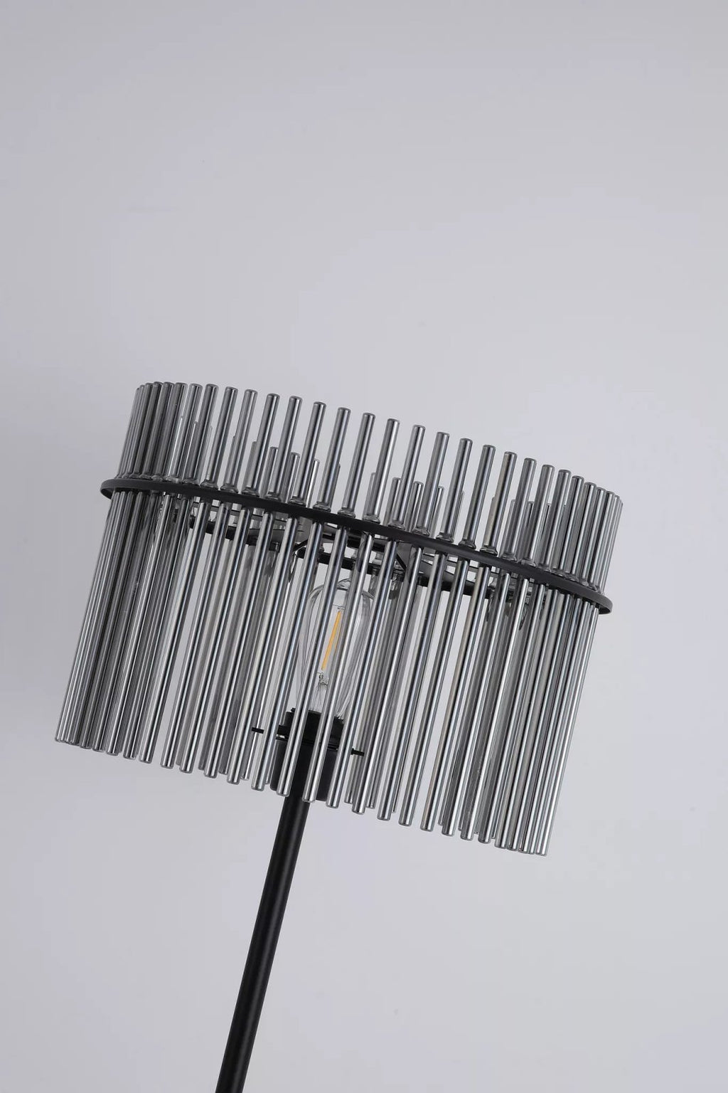 Swizzle Floor Lamp In Matt Black Finsih With Smoked Rods 55626SM