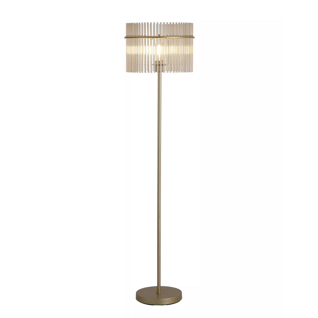 Swizzle Floor Lamp In Gold Finish With Champagne Rods 55626CP