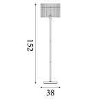 Swizzle Floor Lamp In Gold Finish With Champagne Rods 55626CP