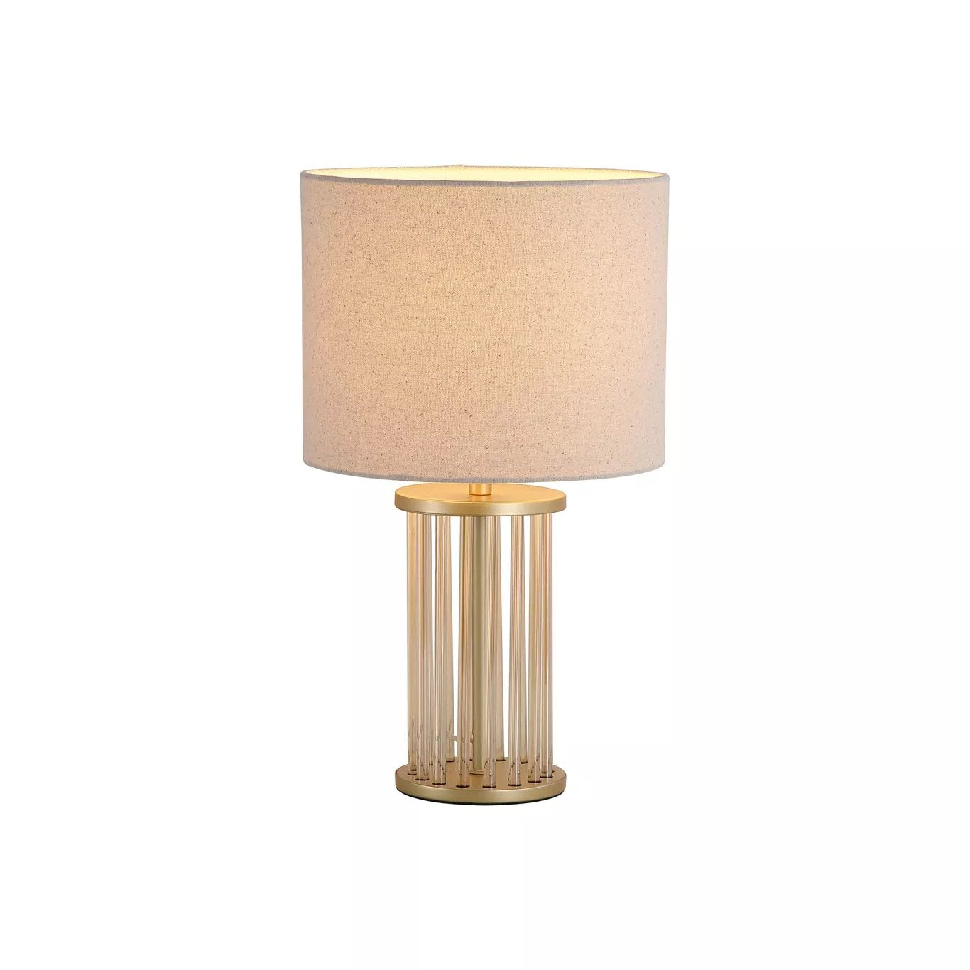 Swizzle Table Lamp In Gold Finish With White Shade 55623CP