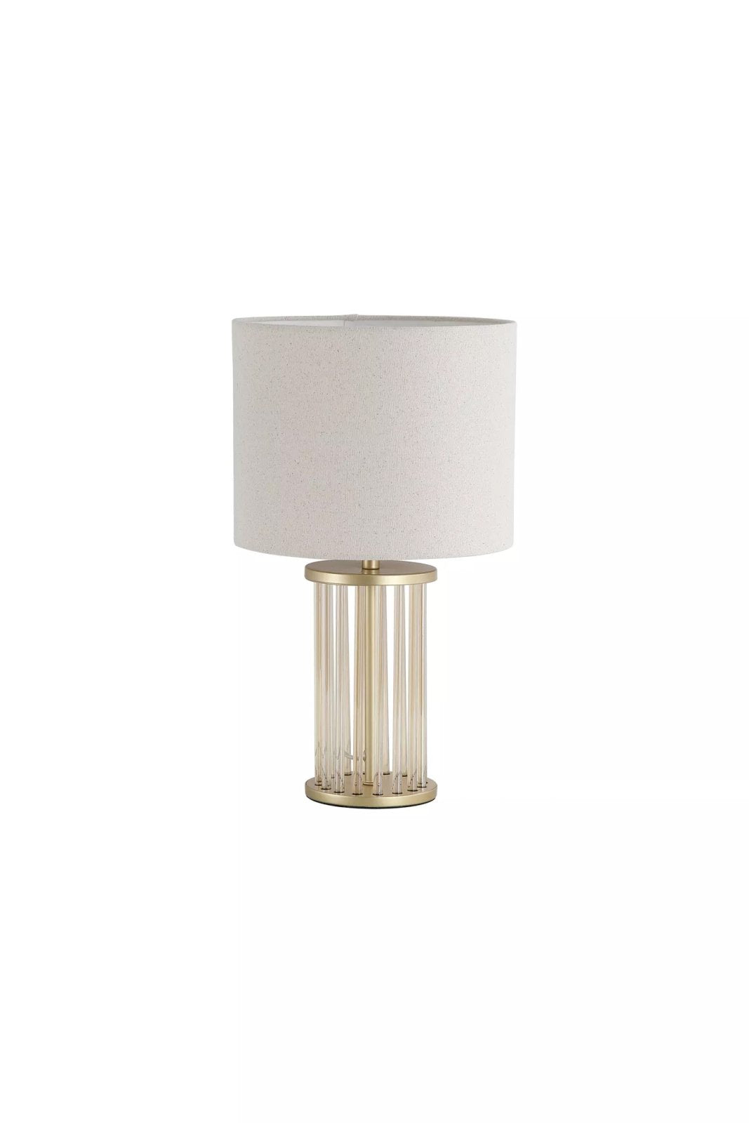 Swizzle Table Lamp In Gold Finish With White Shade 55623CP