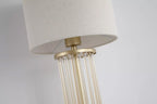 Swizzle Table Lamp In Gold Finish With White Shade 55623CP