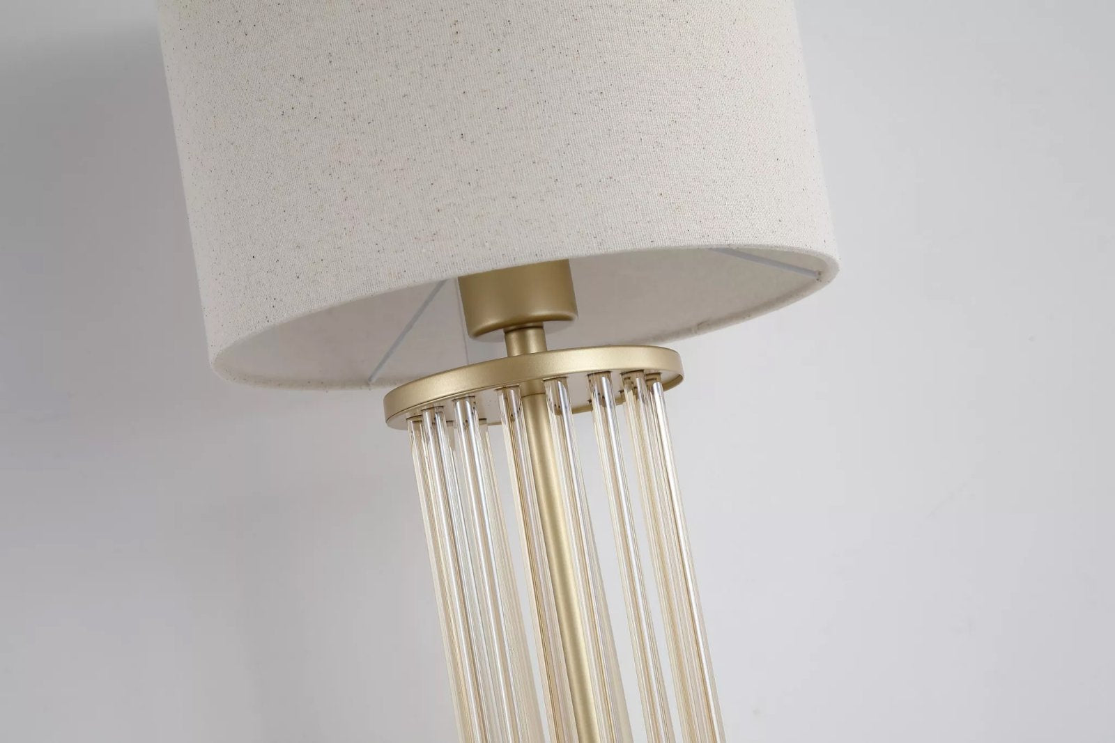 Swizzle Table Lamp In Gold Finish With White Shade 55623CP